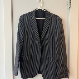 Classic Navy Pinstripe Blazer